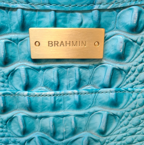 Brahmin Jody Crossbody Tropical Blue GUC - Picture 2 of 11